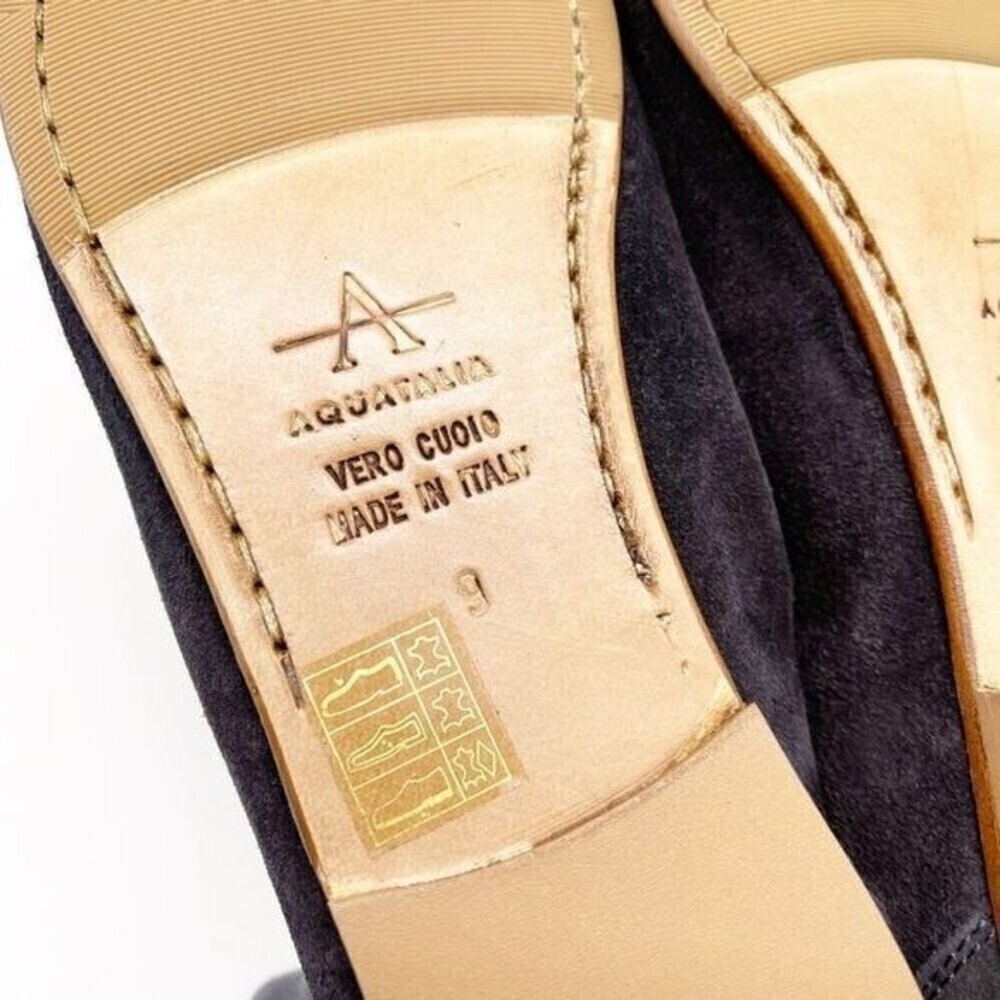 AQUATALIA | Black Lesley Weatherproof Suede Loafers | Women’s | 9 | EUC - Picture 8 of 9